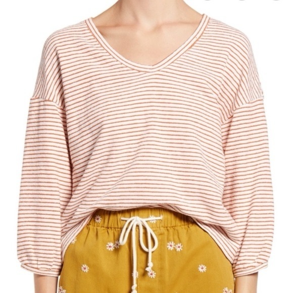 Madewell Tops - Madewell Striped V-Neck Top